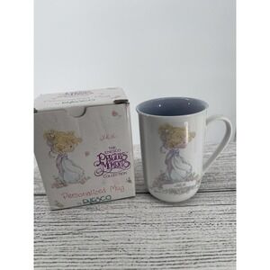 Precious Moments Cup Enesco Personalized Name JuliePorcelain Coffee Mug 1989 Box